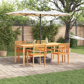 vidaXL Σετ Φαγητού Κήπου 7 pcs Φυσικό 200 x 100 x 74 cm