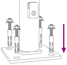 vidaXL Συρματόπλεγμα Περίφραξης Ανθρακί 1,8 x 25 μ. με Βάσεις Φλάντζα