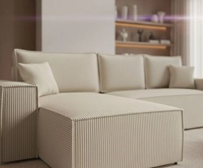 Γωνιακός καναπές Malaga mini I-Ekrou-Αριστερή