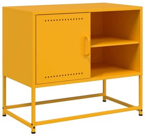 Έπιπλο Τηλεόρασης Μουσταρδί Κίτρινο 68x39x60,5 εκ. από Ατσάλι - Κίτρινο