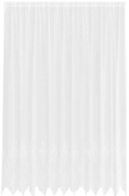 vidaXL Κουρτίνες με κουρτίνες Floral Λευκό 300 x 300 cm Πολυεστέρας