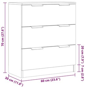 Ντουλάπι Παλ. Ξύλο 60 x 30 x 70 εκ. από Επεξεργασμένο Ξύλο - Καφέ