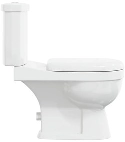 vidaXL Λεκάνη Τουαλέτας Λευκή με Καζανάκι