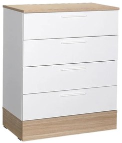 Συρταριέρα Pelita σε λευκή-oak απόχρωση 72x40x88εκ 72x40x88 εκ.