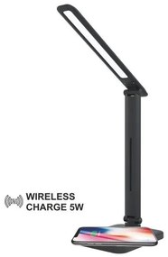 Adeleq Φωτιστικό Γραφείου - Πορτατίφ LED 6W 230V/5VDC CCT 3000K-4000K-5000K Μαύρο 0-311