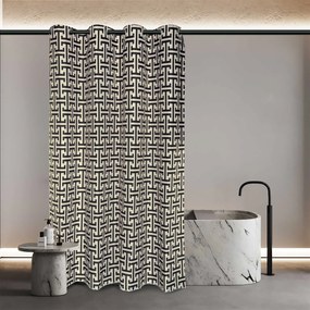 Κουρτίνα Μπάνιου Αδιάβροχη Polyester 200x180εκ. Essential 3123 Μαύρη Greenwich Polo Club