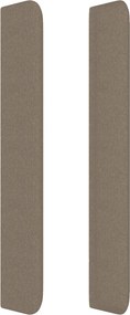 vidaXL Κρεβάτι Boxspring με Στρώμα Taupe 160x200 εκ. Υφασμάτινο