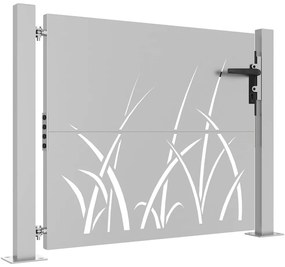 vidaXL Πόρτα Κήπου με Σχέδιο Χόρτου από Ατσάλι Corten 100x100 εκ.