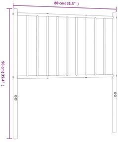 vidaXL Κεφαλάρι Μαύρο 75 εκ. Μεταλλικό