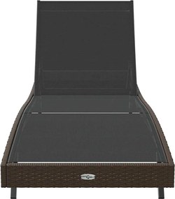 vidaXL Ξαπλώστρα 197 x 70 x 82 εκ. συνθετικό ρατάν