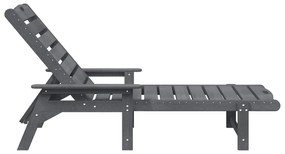 vidaXL Ξαπλώστρα Ανοιχτό γκρι 53x162x98.5 εκ. HDPE