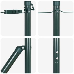 vidaXL Στύλος Περιφράξεων 52 pcs Ασημί Μέγεθος: 3.2 x 3.2 x 88.5 εκ.