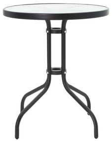 Τραπεζαρία Watson-Tarete pakoworld σετ 3τεμ μέταλλο σε μαύρη απόχρωση - 200-001131