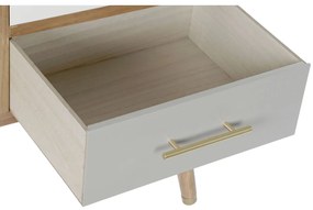 Τηλεόραση DKD Home Decor Γκρι Κρεμ Μέταλλο Ξυλο παουλόβνια (90 x 34 x 66.5 cm)