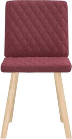 vidaXL Καρέκλες Τραπεζαρίας 2 τεμ. Μπορντό Υφασμάτινες
