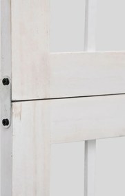 vidaXL Διαχωριστικό Χώρου με 3 Πάνελ Λευκό από Μασίφ Ξύλο Παυλώνιας