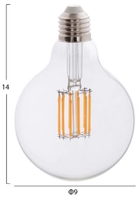 ΛΑΜΠΤΗΡΑΣ GLOBO LED FILAMENT 12W E27 3000K ΔΙΑΦΑΝΟΣ HM4049.01