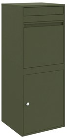 vidaXL Θυρίδα Πακέτων Λαδί 41 x 38 x 103 εκ Ατσάλι