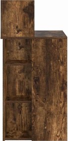 vidaXL Γραφείο Καπνιστό Δρύς 90 x 48 x 101,5 εκ. Επεξεργασμένο ξύλο