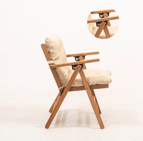 Garden Table &amp; Chairs Set (3 Pieces) My025 Natural
Cream