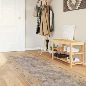 vidaXL Χαλί Runner MARSA Γκρι και Χρυσό 80 x 400 εκ. Πολυέστερ και PVC