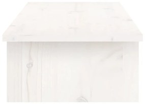 VidaXL Βάση Οθόνης Λευκή 100x27x15 εκ. από Μασίφ Ξύλο Πεύκου