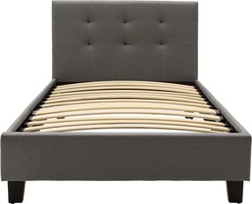 Κρεβάτι Mago pakoworld ύφασμα ανθρακί 100x200εκ