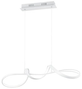Perugia Μοντέρνο Κρεμαστό Φωτιστικό Ράγα με Ενσωματωμένο LED σε Λευκό Χρώμα Trio Lighting R37091131