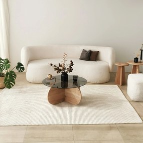 Τραπεζάκι Σαλονιού Δρυς / Φυμέ CLESI 75x75x35