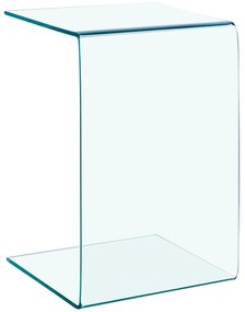 vidaXL Τραπέζι Βοηθητικό 40 x 40 x 60 εκ. από Ψημένο Γυαλί