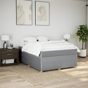 ΚΡΕΒΑΤΙ BOXSPRING ΜΕ ΣΤΡΩΜΑ ΑΝΟΙΧΤΟ ΓΚΡΙ 140X200 ΕΚ. ΥΦΑΣΜΑΤΙΝΟ 3285574