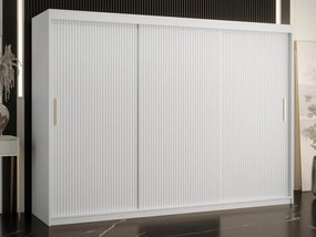 Ντουλάπα Hartford H124, Άσπρο, 200x250x62cm, 213 kg, Πόρτες ντουλάπας: Ολίσθηση, Αριθμός ραφιών: 9, Αριθμός ραφιών: 9 | Epipla1.gr