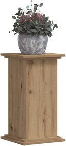 vidaXL Βάσεις Φυτών Αρτισιανή Δρυς 33x33x60 εκ. Επεξ. Ξύλο