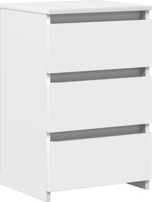 vidaXL Κομοδίνα 2 τεμ. Λευκά 40 x 35 x 62,5 εκ. από Επεξ. Ξύλο