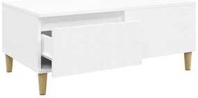 vidaXL Τραπεζάκι Σαλονιού Λευκό 90 x 50 x 36,5 εκ. Επεξεργασμένο Ξύλο