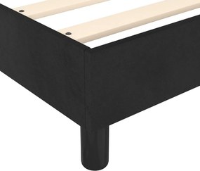 vidaXL Κρεβάτι Boxspring με Στρώμα Μαύρο 180x200 εκ. Βελούδινο