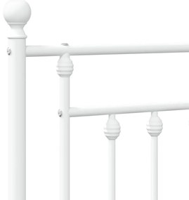 vidaXL Κεφαλάρι Λευκό 90 εκ. Μεταλλικό