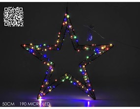 Αστέρι Διπλό 190 Πολύχρωμα Micro LED RGB Φ50cm