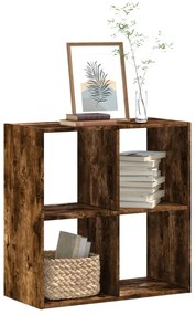 vidaXL Βιβλιοθήκη Καπνιστή Δρυς 68,5x32x68,5 εκ. από Επεξεργ. Ξύλο