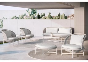 Σαλόνι Κήπου Montauk-3 01-00-2806 (Σετ 7Τμχ) Με Μαξιλάρια White-Pearl 6 Θέσεων