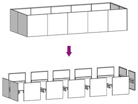 vidaXL Ζαρντινιέρα 200 x 80 x 40 εκ. από Ατσάλι Σκληρυθέν στον Αέρα