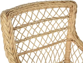 Πολυθρόνα DKD Home Decor Λευκό Φυσικό 56 x 63 x 86 cm