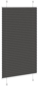 vidaXL Πλισέ περσίδα Μαύρο 70x150 cm Πλάτος υφάσματος 69,4 cm