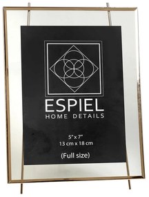 Κορνίζα Μεταλλική Χρυσή 20x1x25εκ. ESPIEL FAM503