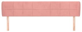 vidaXL Κεφαλάρι με Πτερύγια Ροζ 183x23x78/88 εκ. Βελούδινο
