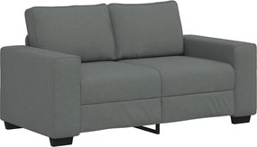 vidaXL Διθέσιος Καναπές Σκούρο Γκρι 160x77x82 εκ. Ύφασμα