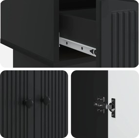 vidaXL Πλαϊνό γραφείο Μαύρο 66 x 34,5 x 95 εκ.