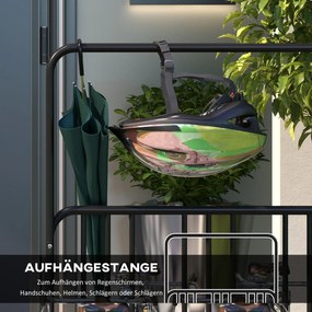 DURHAND Στάντ ποδηλάτου για 4 ποδήλατα, ανθεκτικό στις καιρικές συνθήκες, πρόσθετη βάση στήριξης, 102 x 92 x 130 εκ., Μαύρο