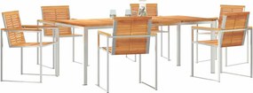 vidaXL Σέτ φαγητού για κήπο 7 τμχ.