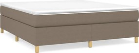 vidaXL Κρεβάτι Boxspring με Στρώμα Taupe 160x200 εκ. Υφασμάτινο